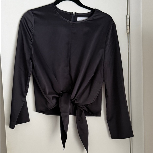OAK + FORT Tops - OAK + FORT Black Asymmetrical Blouse